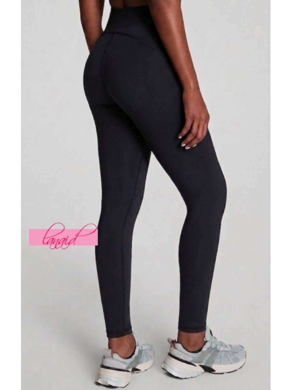 Spanx Booty Boost Low Show Sweat Full-Length Leggings Eclipse Black High-Rise S